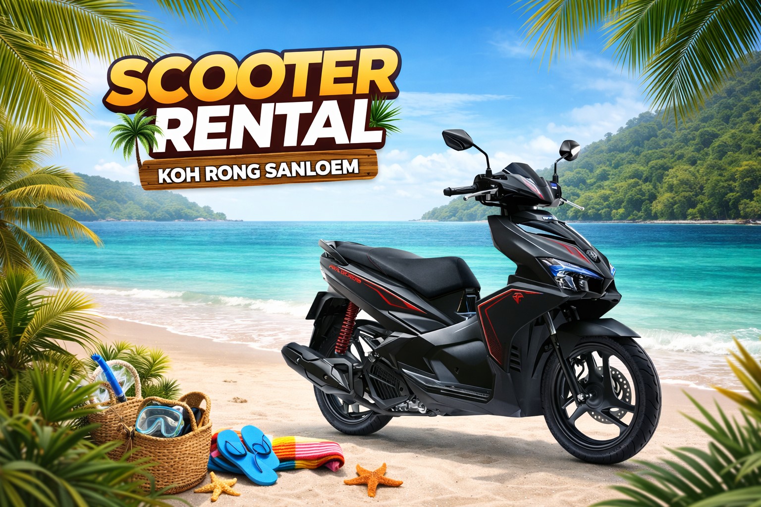 Scooter Rental Adventure in Koh Rong Sanloem